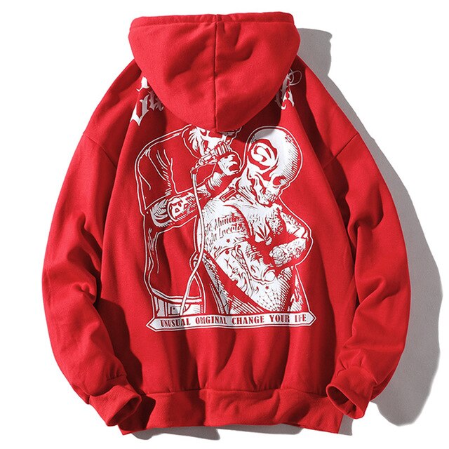 Men Letter Printed Hooded Pullover Sweatshirt Men High Street Fashion Hip Hop Hoodie Streetwear Clothing-6